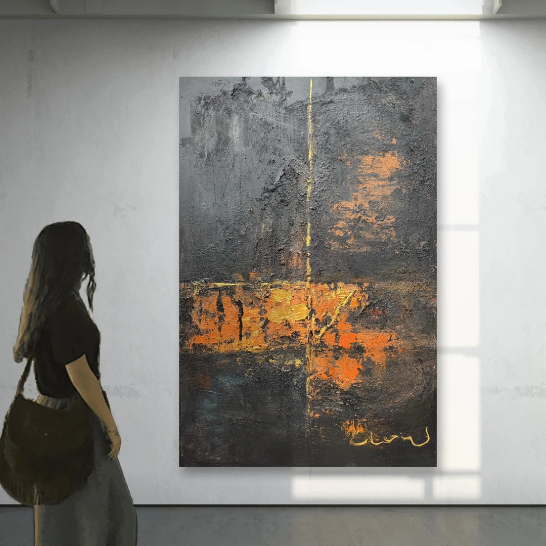 作品名《沉光》客厅卧室民宿会所小众艺术装饰画