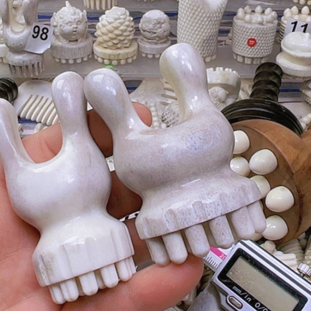 【闪购商品】砖雕馒*熊鹿角特价微瑕处理一对