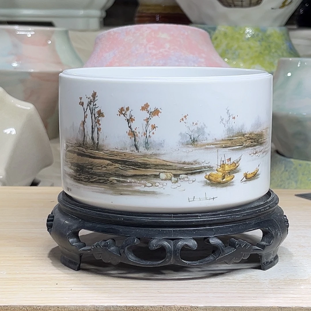 陶瓷绿植多肉微瑕花盆外口径：12*8