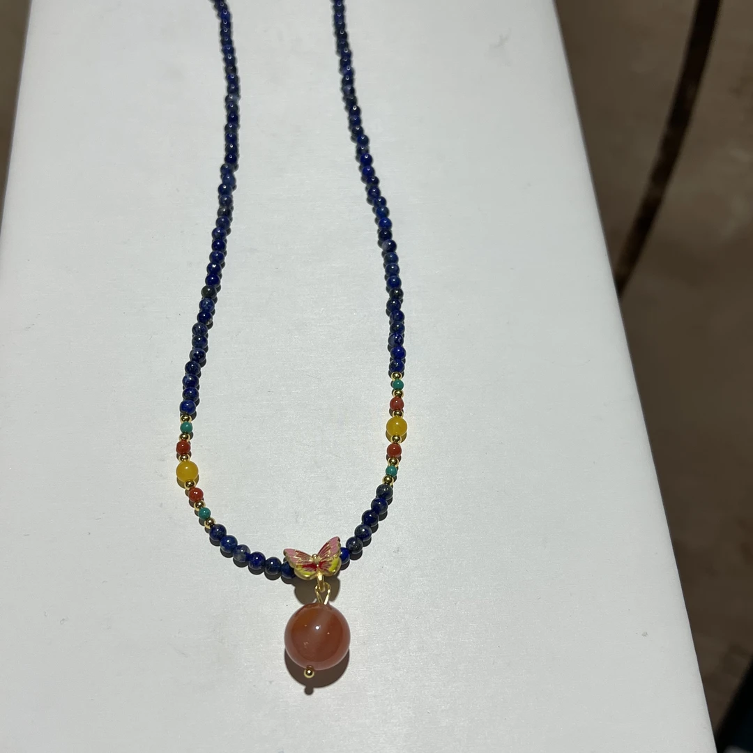 【月月家】AZ011天然青金石 原创青金石设计款项链 多样性发其一