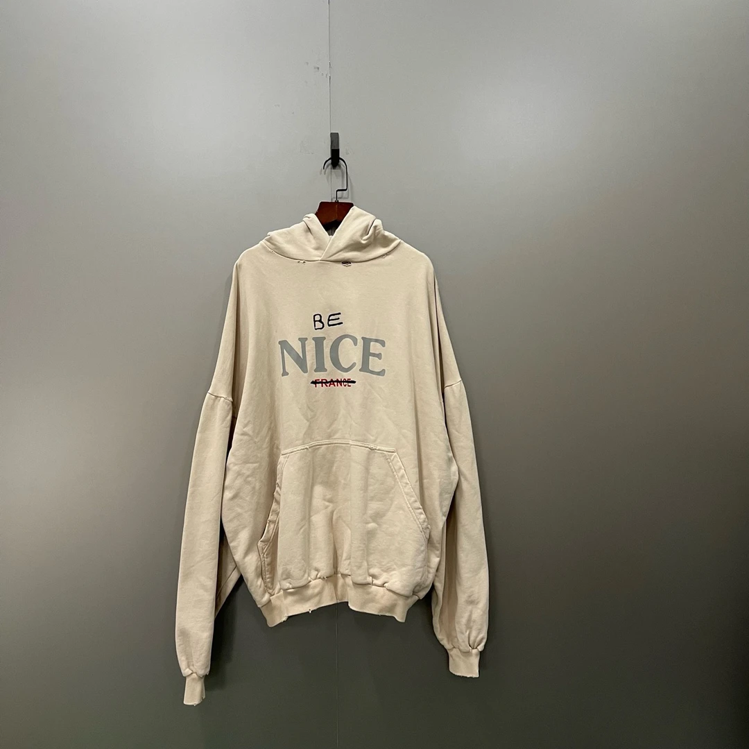 95新 Balenciaga/巴黎世家 (ll) 巴黎世家 NICE帽衫 1码