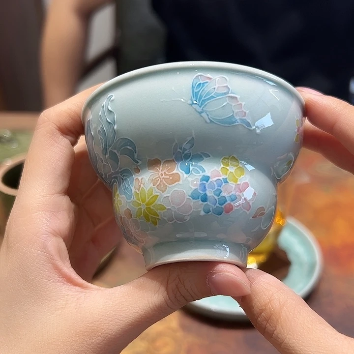 龙泉云间青瓷小米茶器