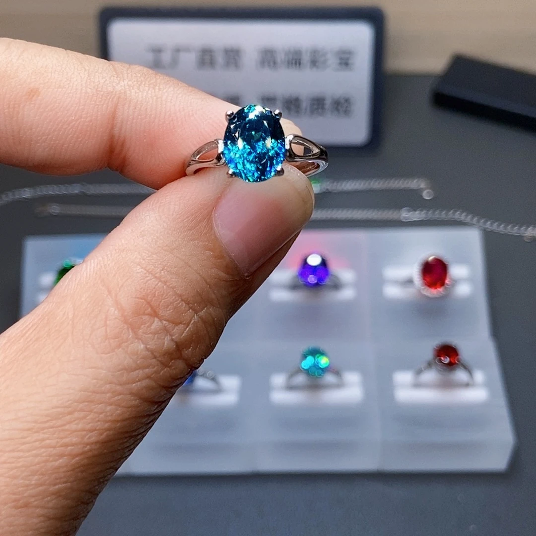 戒指碧玺银S925镶嵌