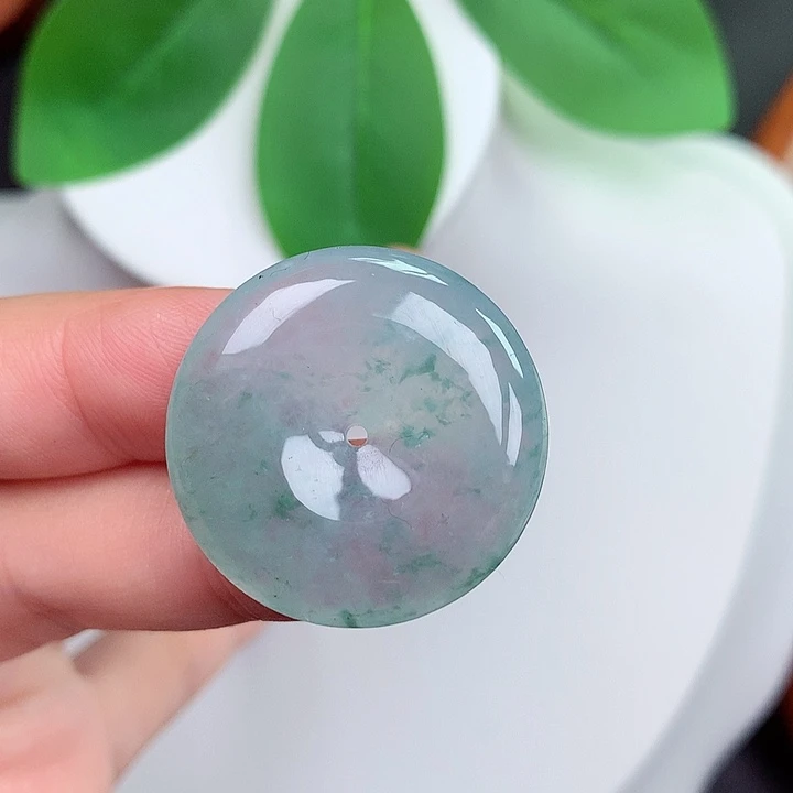 颈饰未镶嵌翡翠平安扣26.8x5.8mm