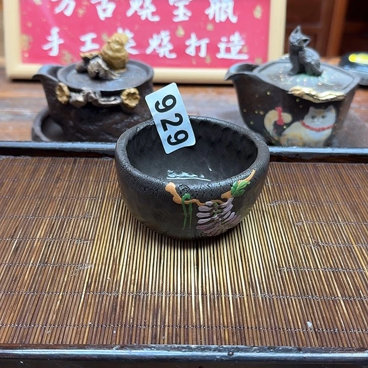 纯手工制作粗陶茶具