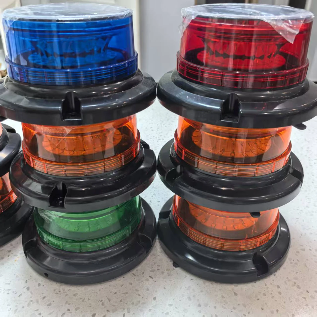 车载超大太阳能板强磁警示爆闪灯工程车闪光灯车顶路障夜间警示灯