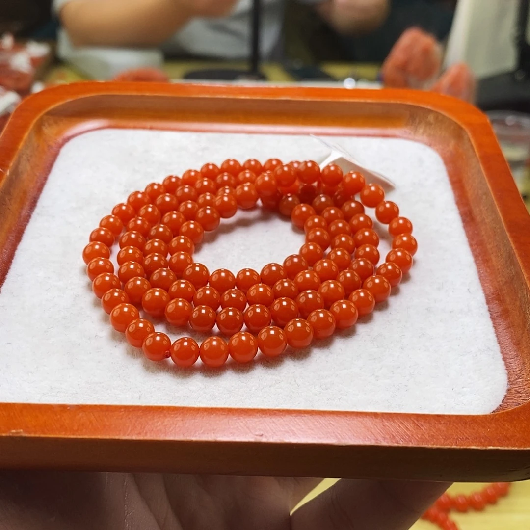 南红玛瑙未镶嵌手链