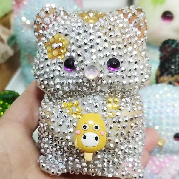 手工贴钻捏捏满钻招财猫捏捏乐重工捏捏diy镶钻捏捏创意摆件