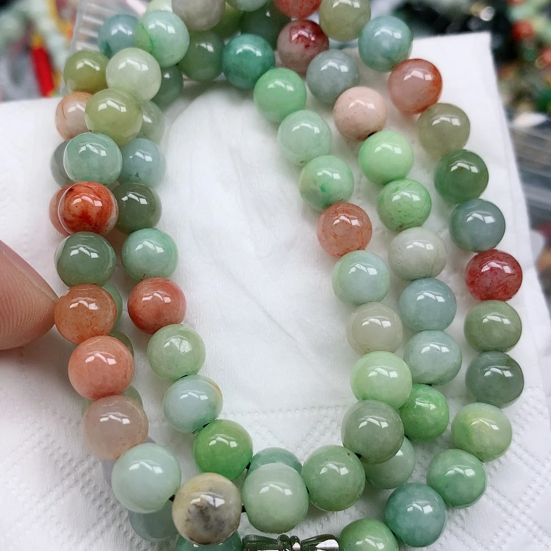 翡翠未镶嵌颈饰珠子