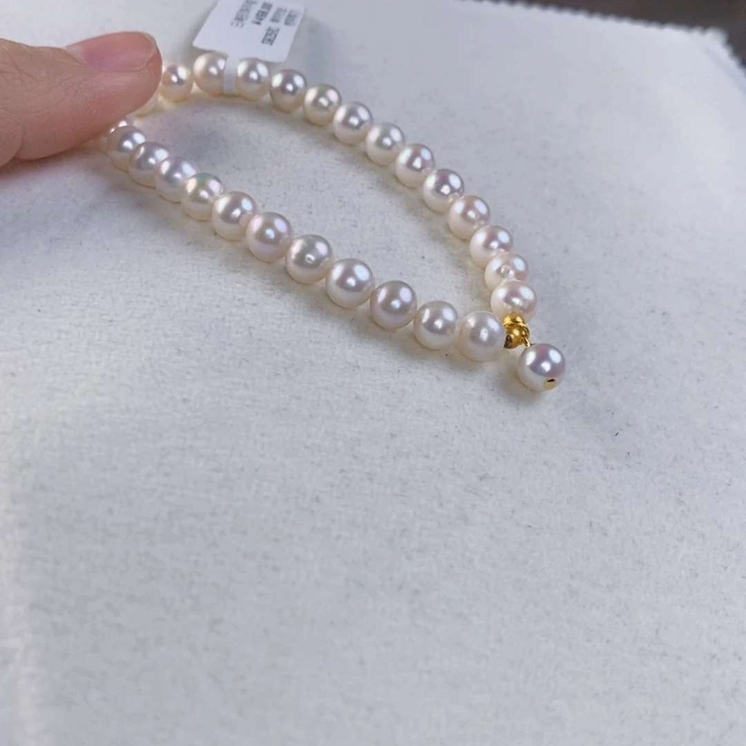 淡水珍珠手绳银S925镶嵌