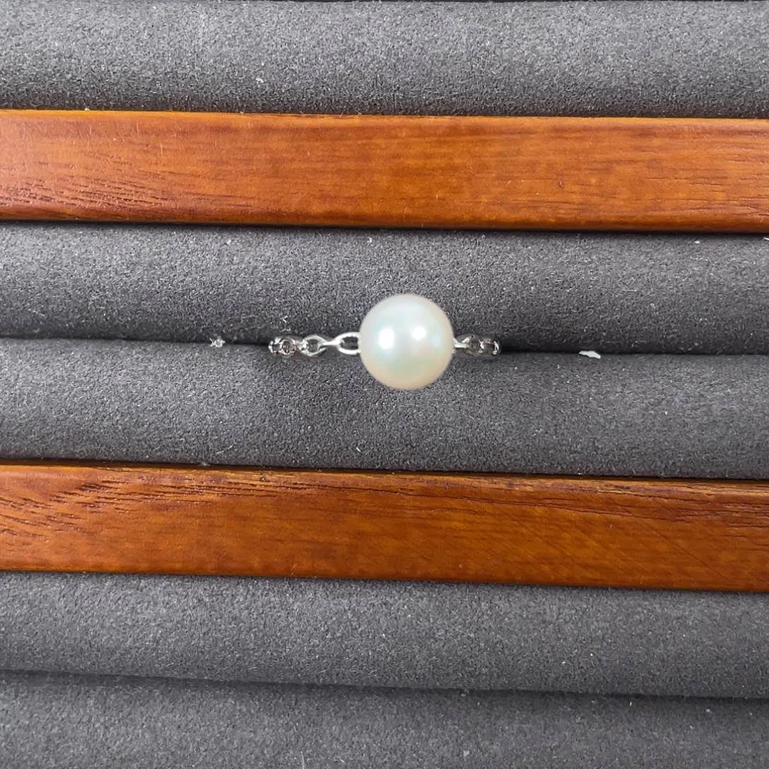 海水珍珠戒指银S925镶嵌