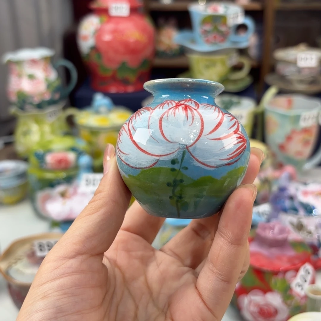 瓷片景德镇手绘高温釉下彩陶瓷茶具