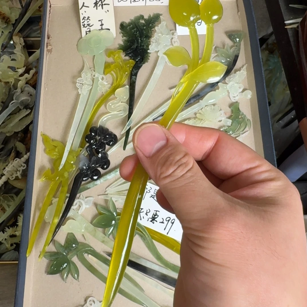 岫玉发饰未镶嵌用****5