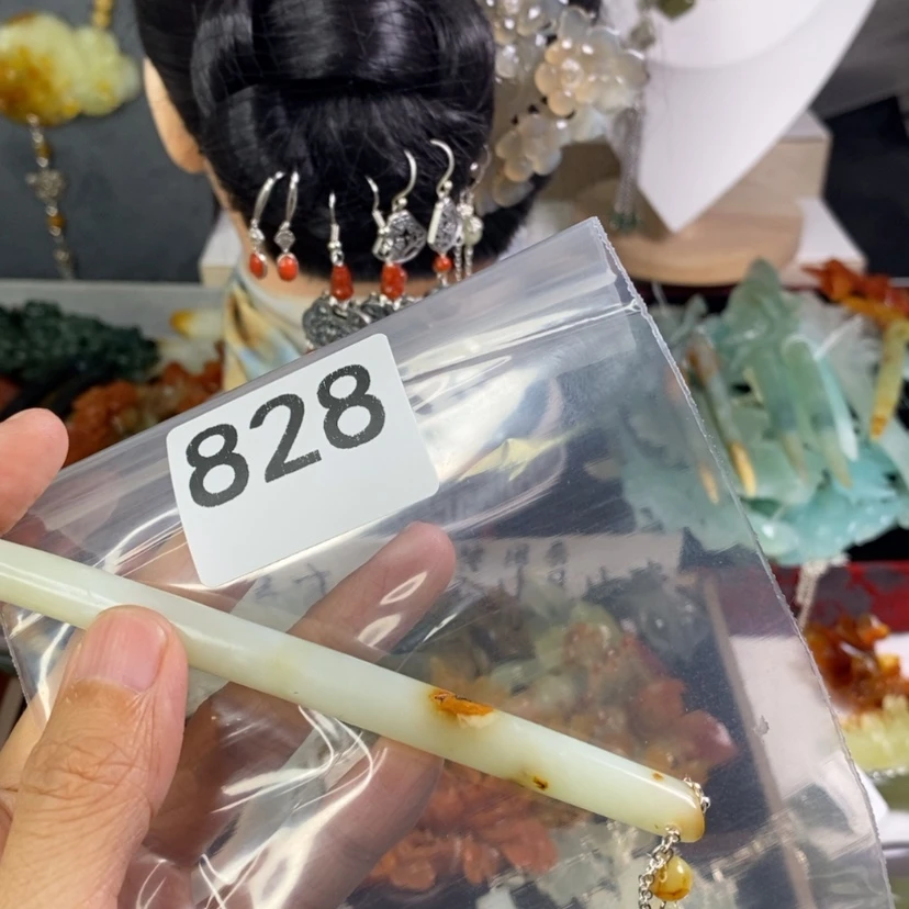 【闪购商品】岫玉发饰未镶嵌蕴