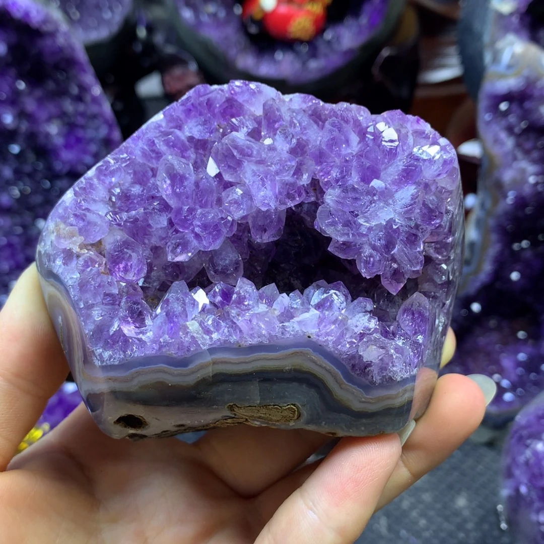 摆件月未镶嵌紫晶