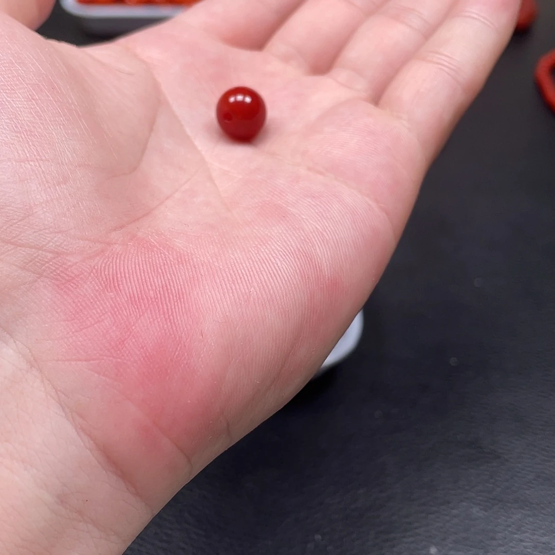 南红玛瑙合金圆珠10mm火焰纹