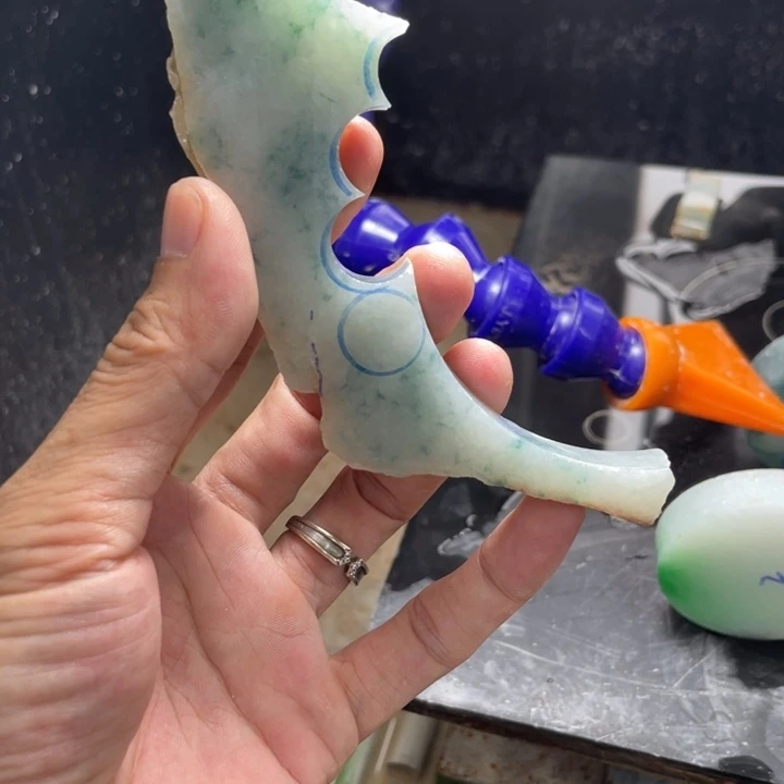 定制翡翠未镶嵌陈****蛋边角料