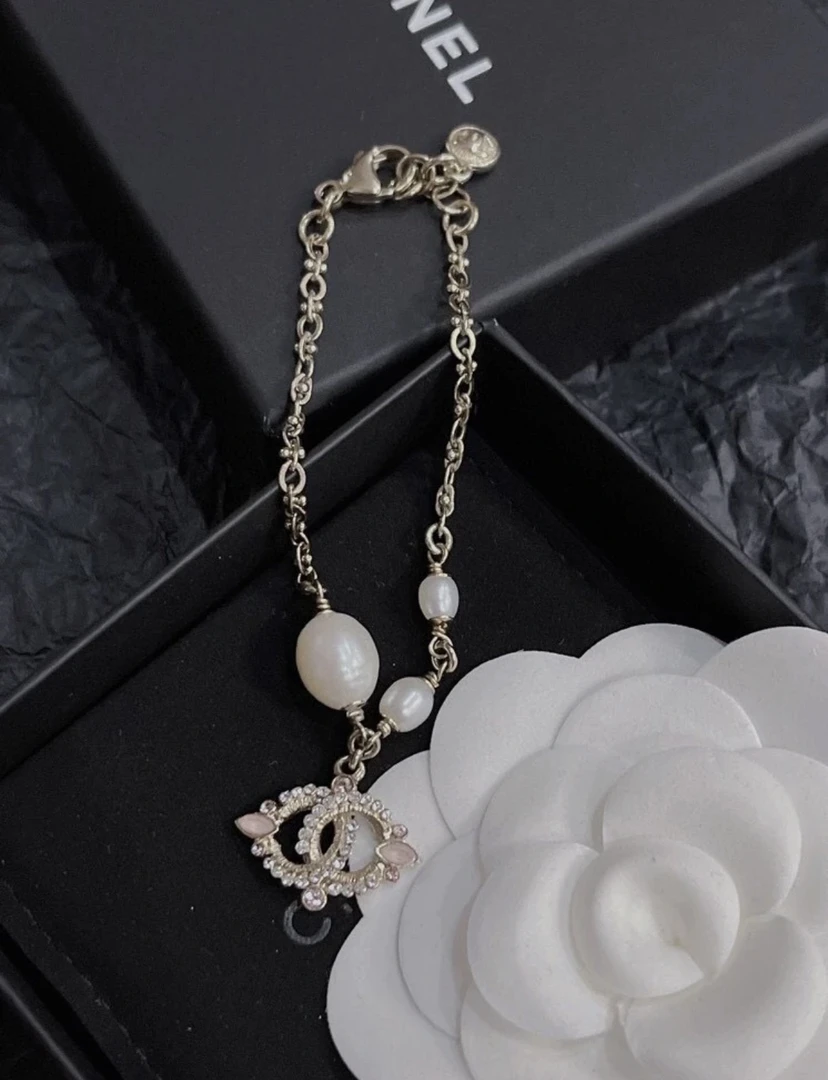 95新 Chanel/香奈儿 双C珍珠金币手链 13851323