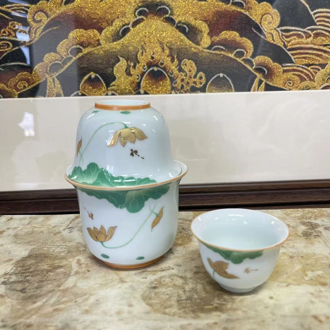 【闪购链接】蜻蜓荷花一壶两杯123 是