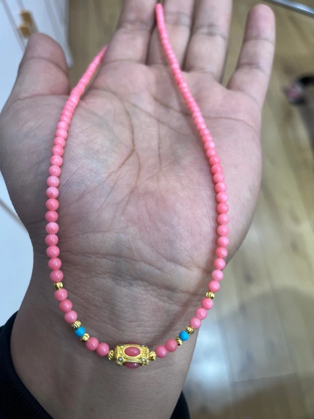 时尚美货 原创设计款转运珠粉色3m项链