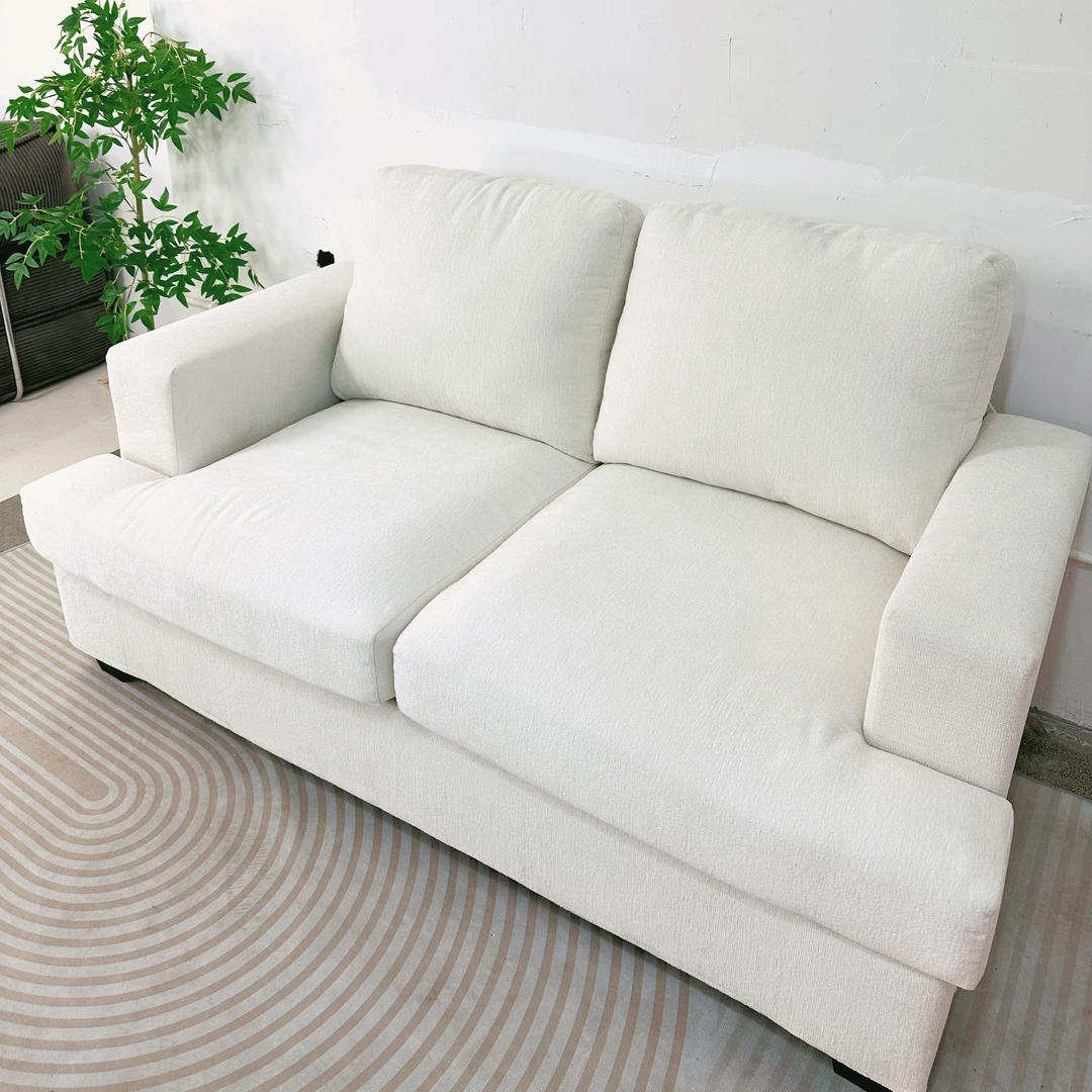 现代简约小户型双人位沙发可拆洗沙发阳台沙发客厅卧室布艺沙发