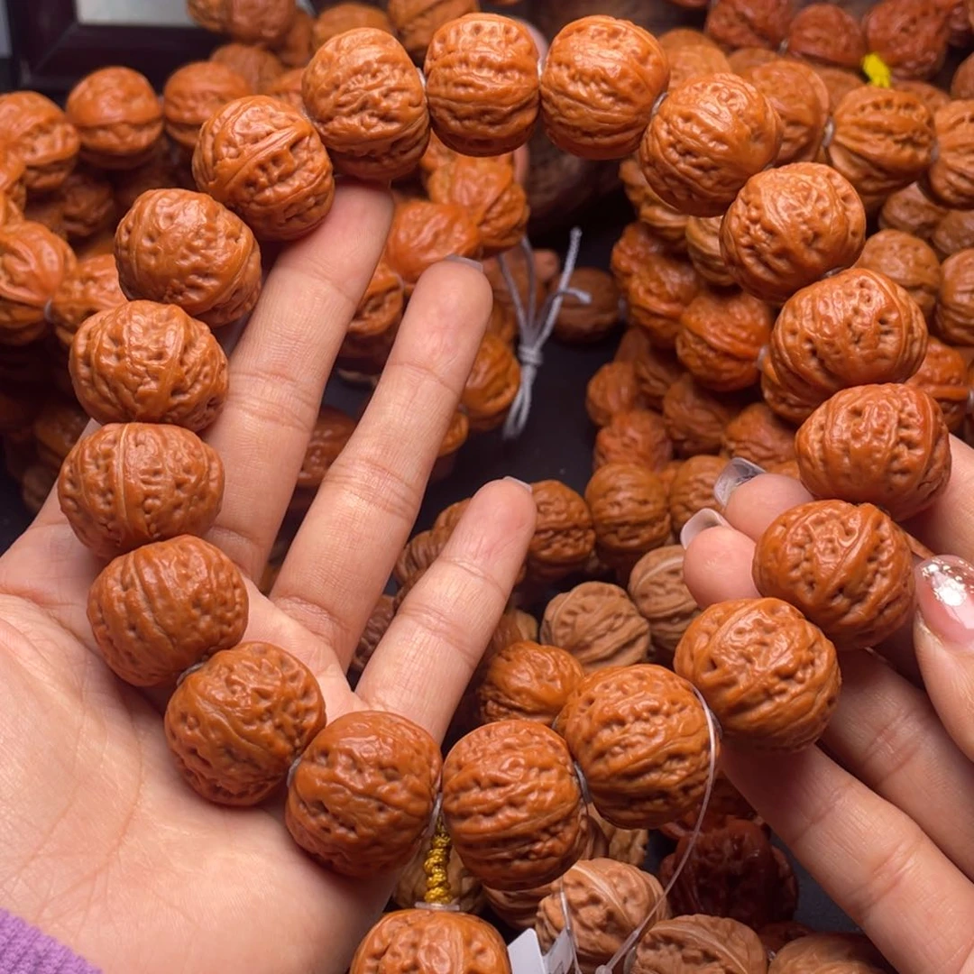 文玩核桃手串情**头磨盘