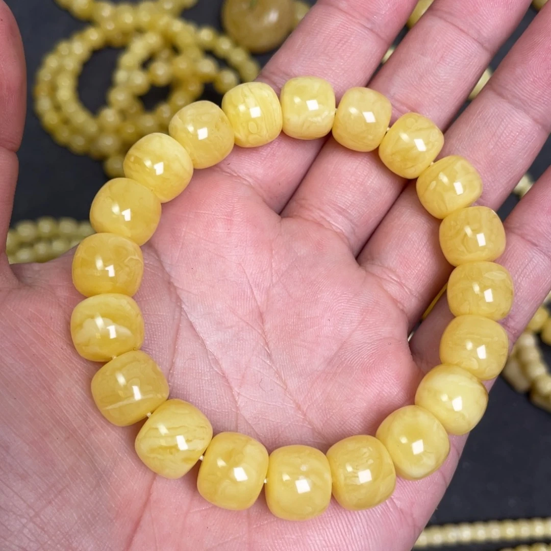 蜜蜡未镶嵌裸石蜜蜡手串12.3mm