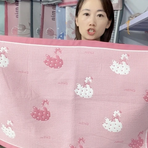 棉纱布棉粉色天鹅