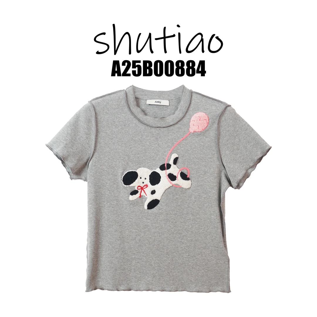 【SHUTIAO】2025春夏：新款小众设计款T恤A25B00884