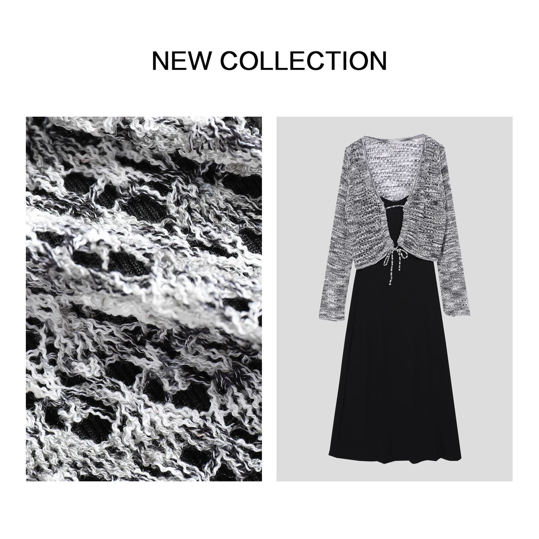 【芳芳专属】D5F36080B 春季新款女士线衣连衣裙套装 舒适百搭