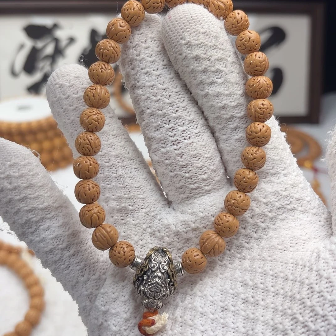 桃核手串0.9「肌肉小金豆」野生桃核手持