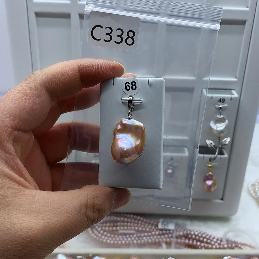 吊坠(不含链)淡水珍珠合金