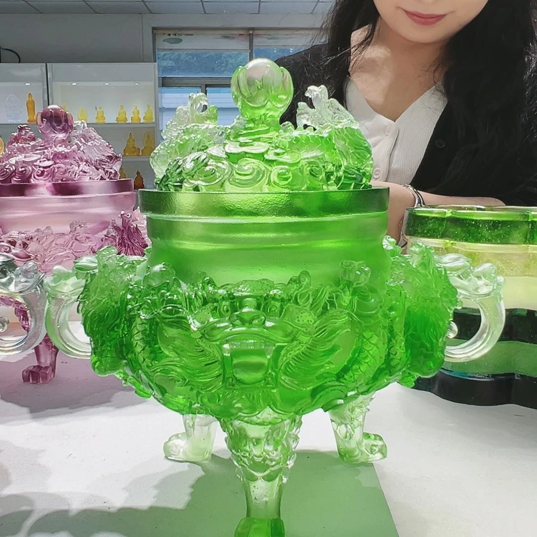 【闪购商品】手工艺品琉璃九龙香炉