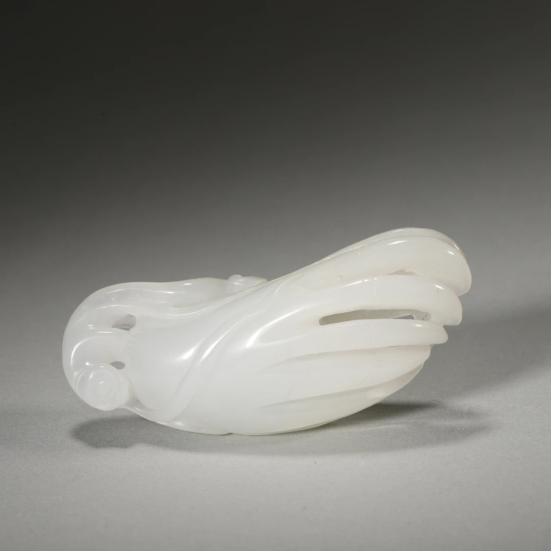 Lot36清代 和田玉佛手把件