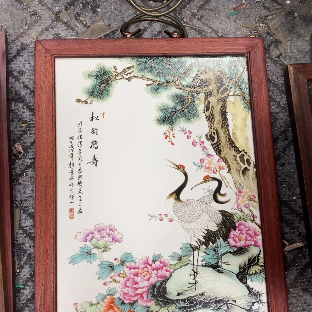 瓷片37*28厘米景德镇瓷板画柴窑烧制