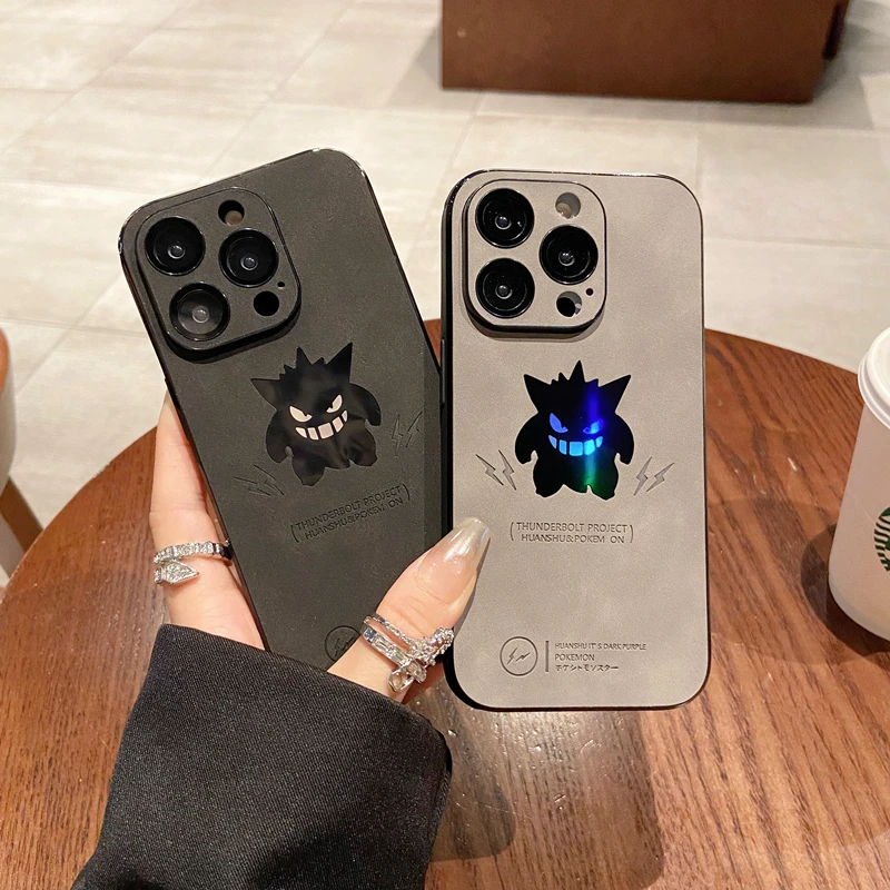 镭射渐变耿鬼适用iPhone15promax手机壳苹果16新款14自带镜头膜13