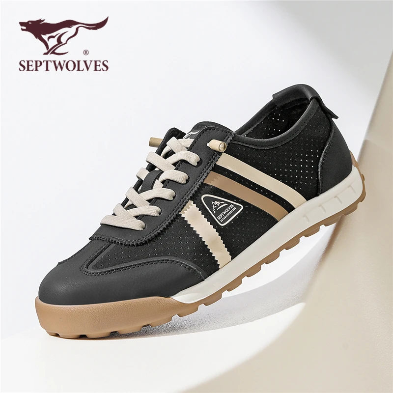 七匹狼2025新款透气百搭通勤板鞋四轻便运动休闲鞋学生阿甘鞋9942