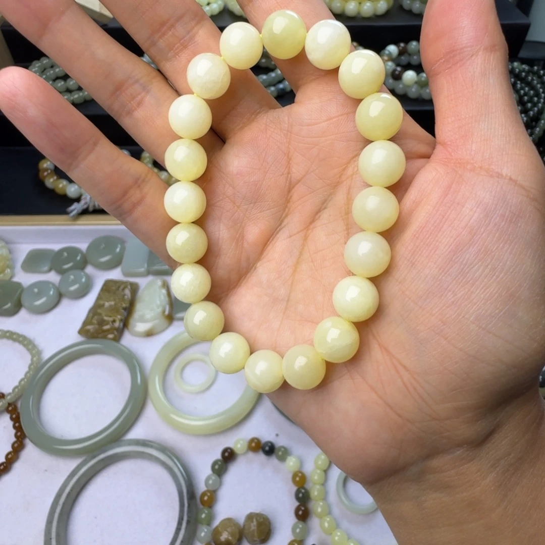 和田玉（黄玉）未镶嵌手链