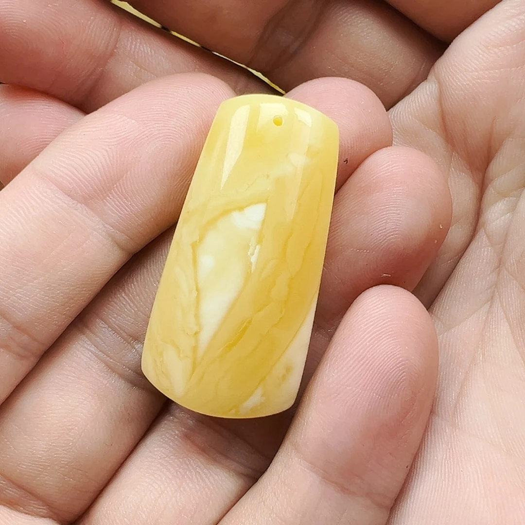 蜜蜡未镶嵌珠宝奇石无事牌8.5克