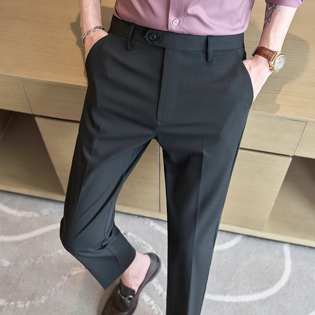 九分西裤男款2025新款爆款夏季薄款裤子商务休闲 高级感修身西装
