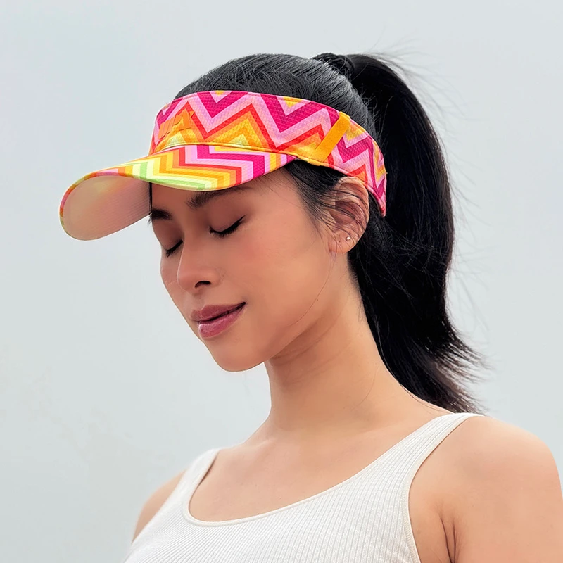 UPX户外运动速干跑步空顶帽次第花开防晒太阳帽插眼镜马拉松跑步