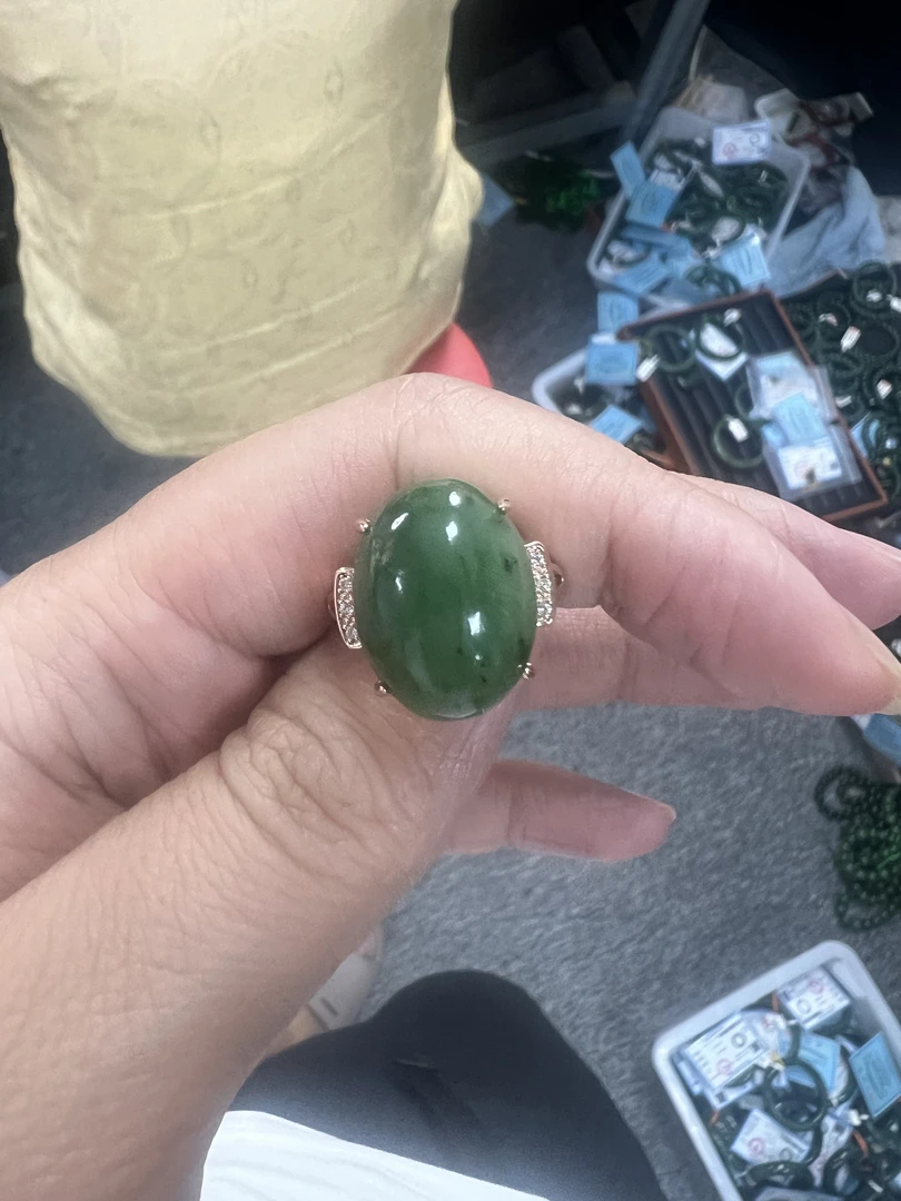 20✖️15和田玉碧玉戒指付姐甄选发一个