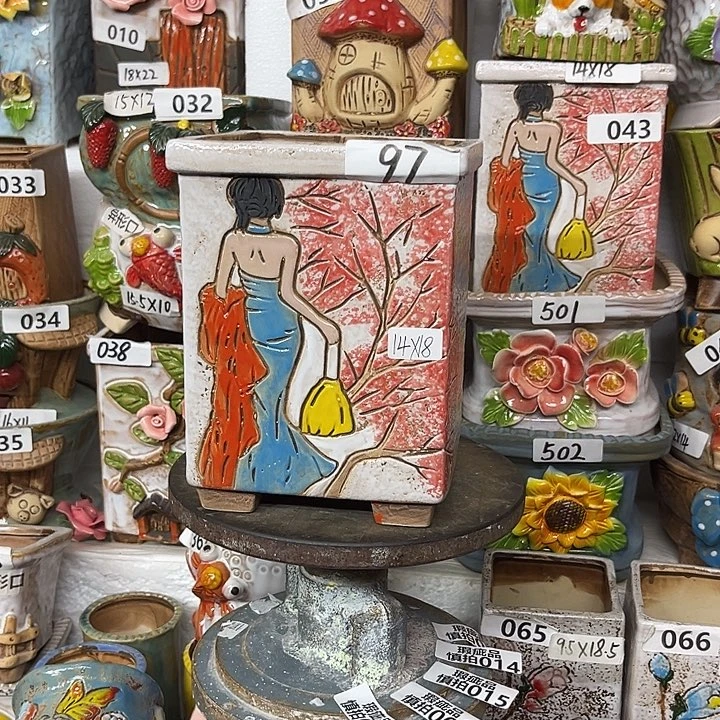 粗陶材质多肉花盆