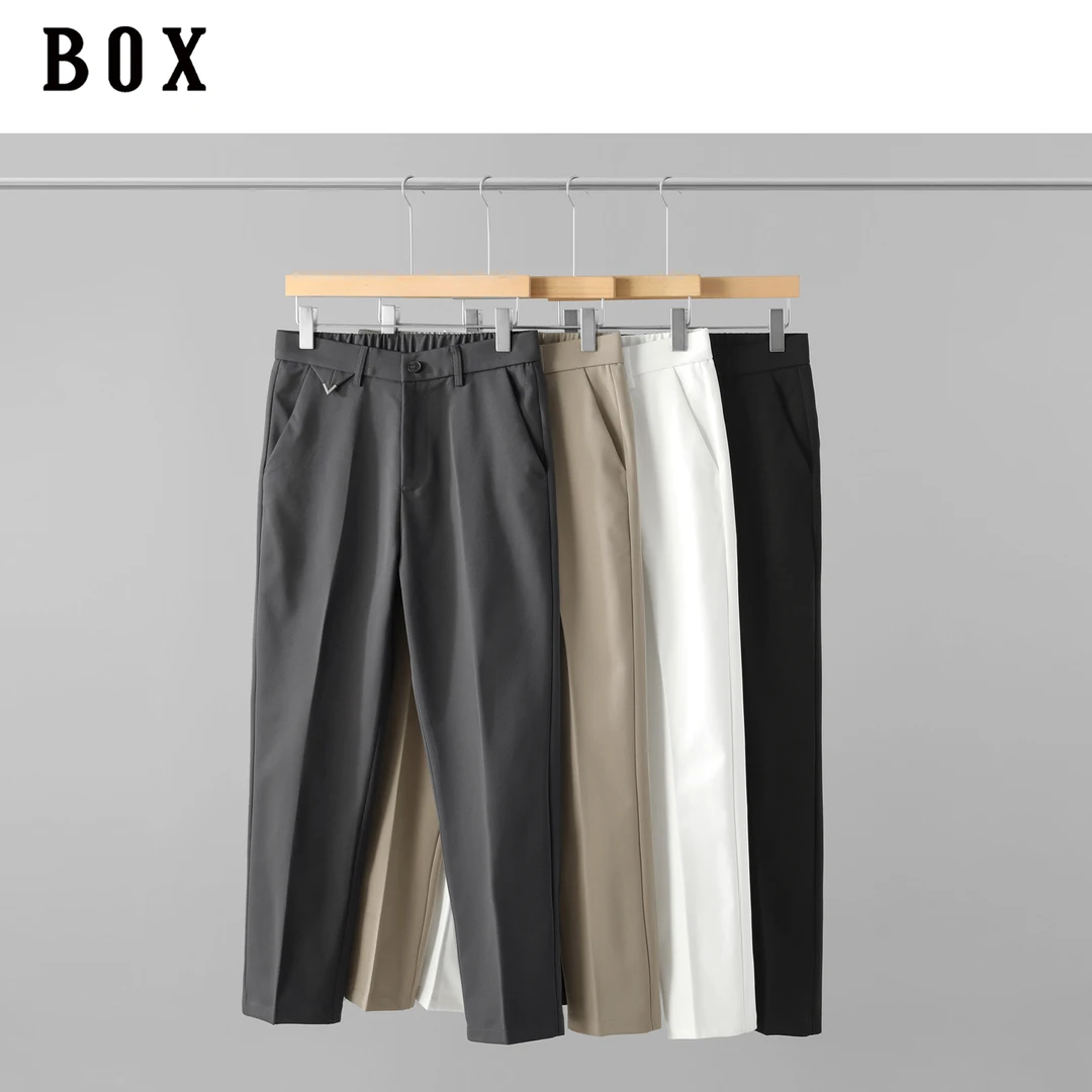 春秋季韩版简约直筒休闲西裤新款纯色休闲百搭垂感男士轻奢3525