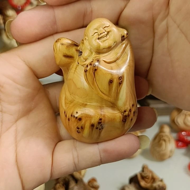 柏木（崖柏）太行崖柏笑佛手把件