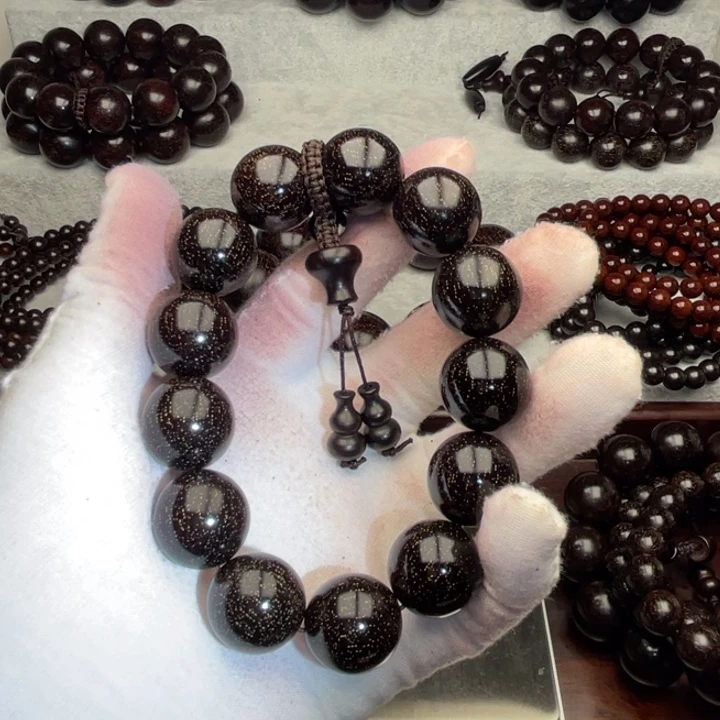 檀香紫檀（小叶紫檀）1.8 紫黑高油 超爆金星