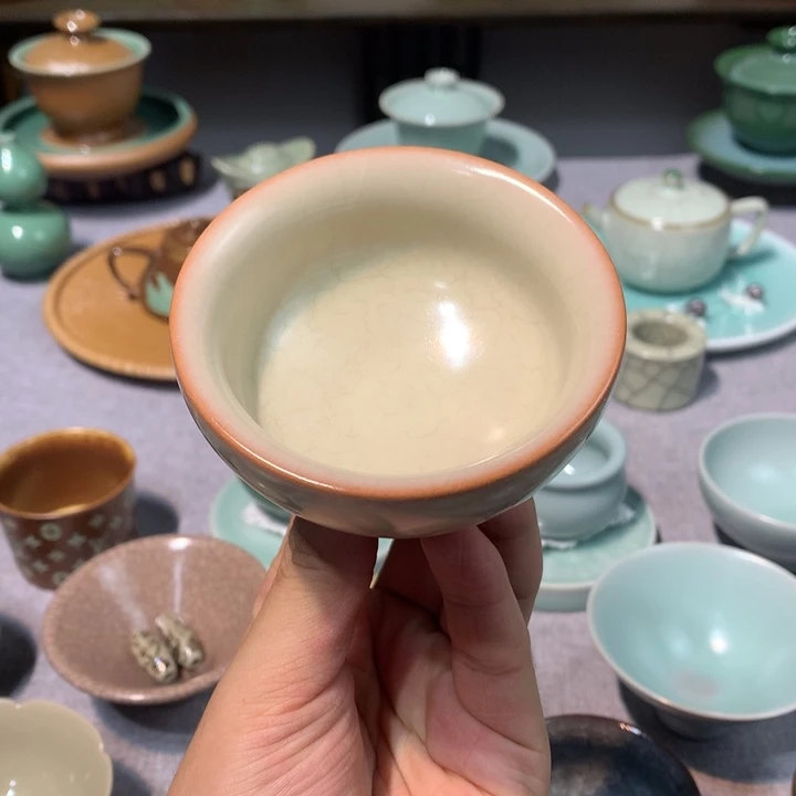 龙泉青瓷猪油冻普洱杯