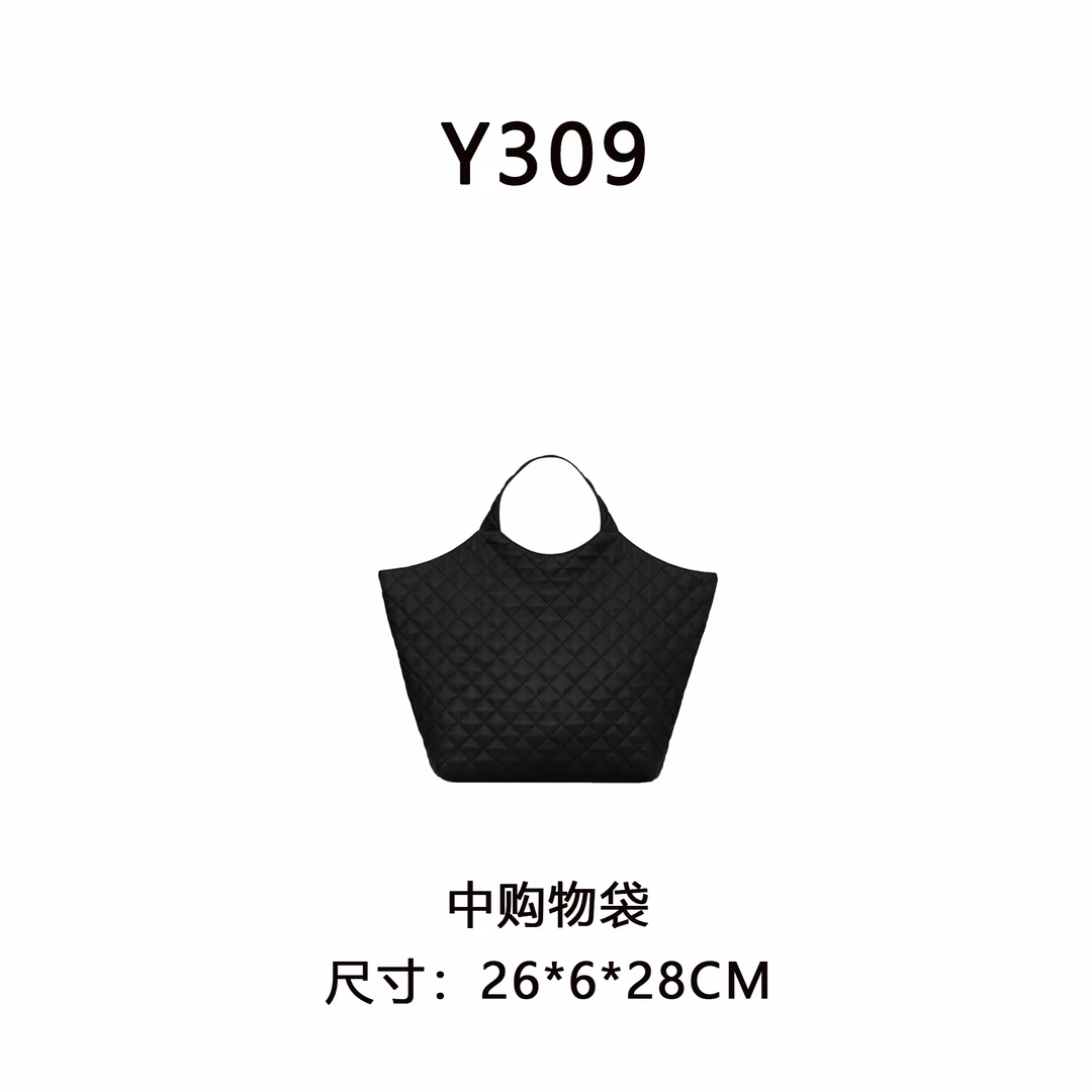 【Y309】购物袋中号（尺寸:26*6*28CM）新款黑色女包