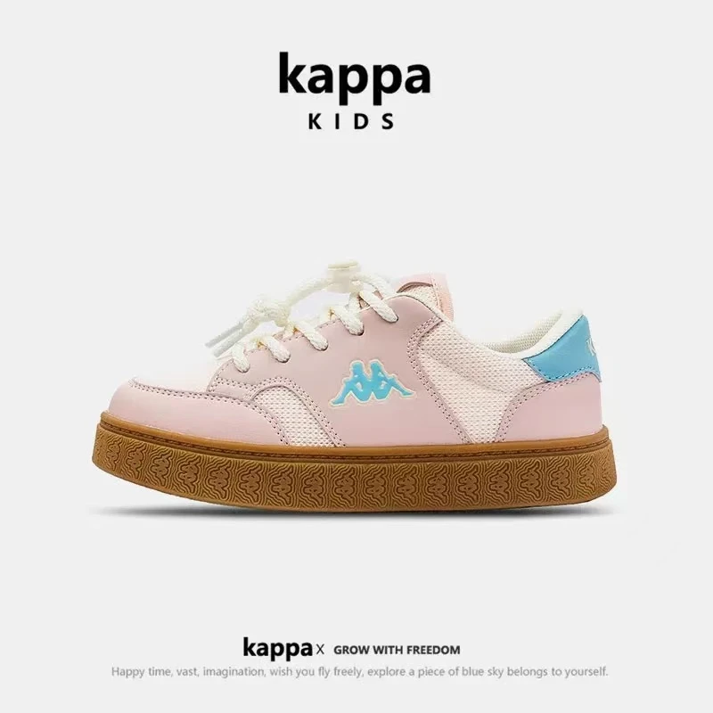 Kappa Kids儿童鞋新款低帮网面透气百搭休闲徳训鞋学生板鞋女鞋子