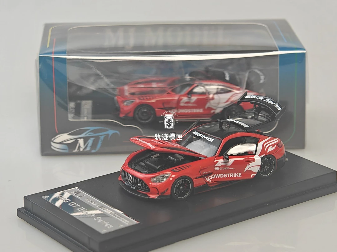 现货MJ MODEL 1:64 奔驰 AMG GT F1安全车 合金汽车模型收藏 摆件